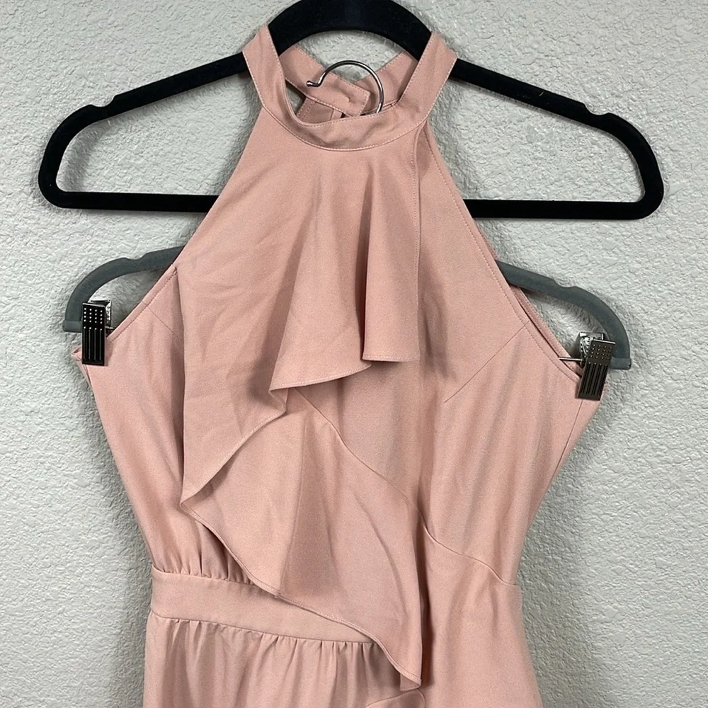 NWT Marissa Webb Alanis Dress Vintage Rose Pink Ruffle Mini Open Back Sz XS